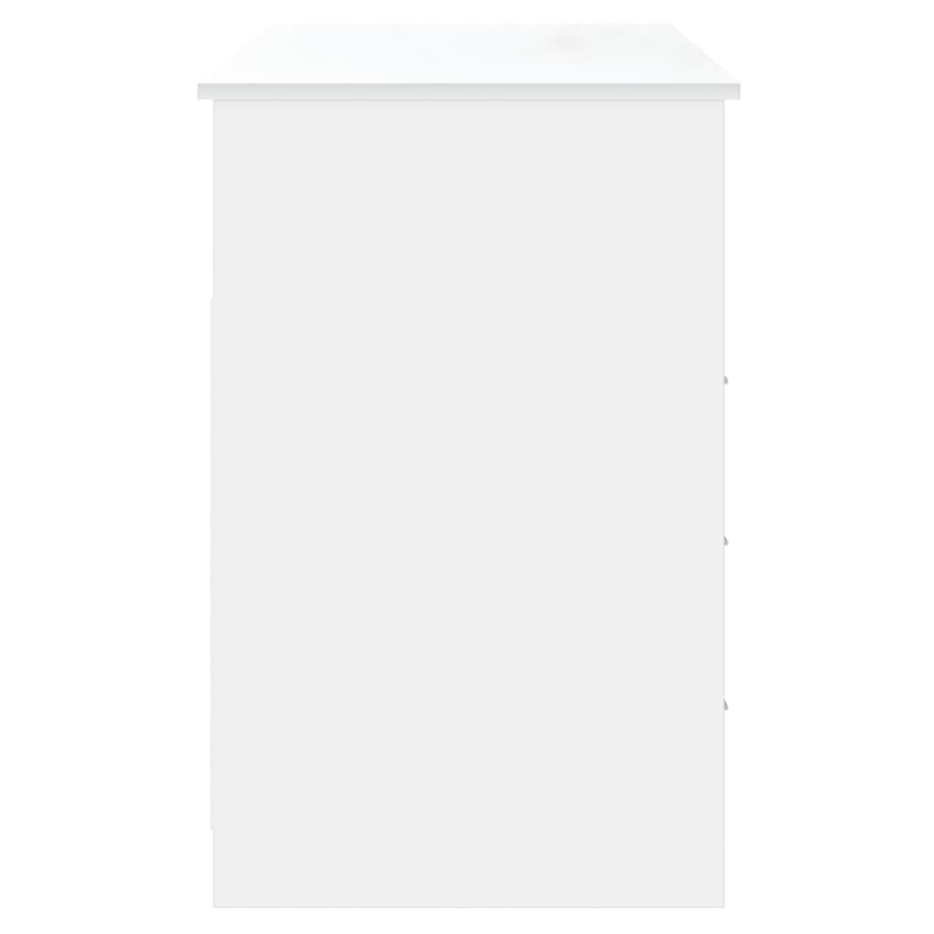 vidaXL Γραφείο με Συρτάρια Λευκό 102x50x76 εκ. από Επεξεργασμένο Ξύλο