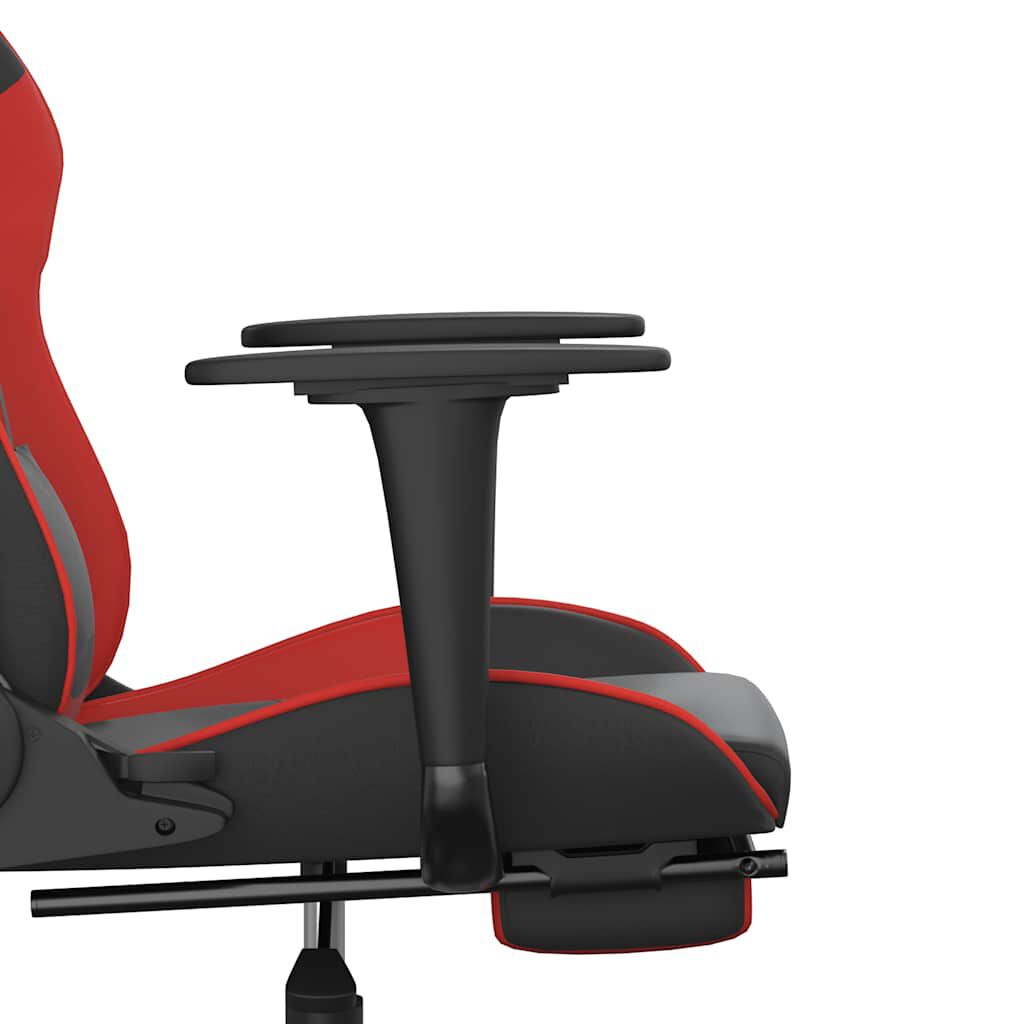 vidaXL Καρέκλα Gaming Μασάζ Υποπόδιο Μαύρο/Πράσινο από Συνθετικό Δέρμα