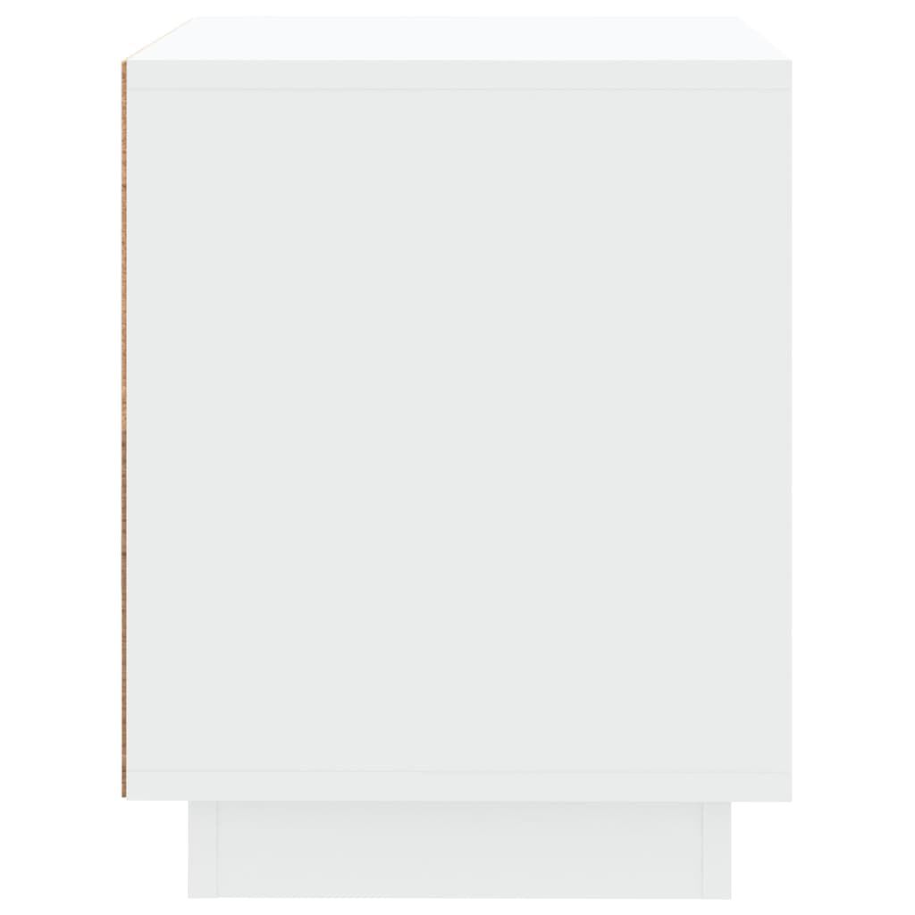 vidaXL Κομοδίνο Λευκό 44 x 35 x 45 εκ. από Επεξεργασμένο Ξύλο