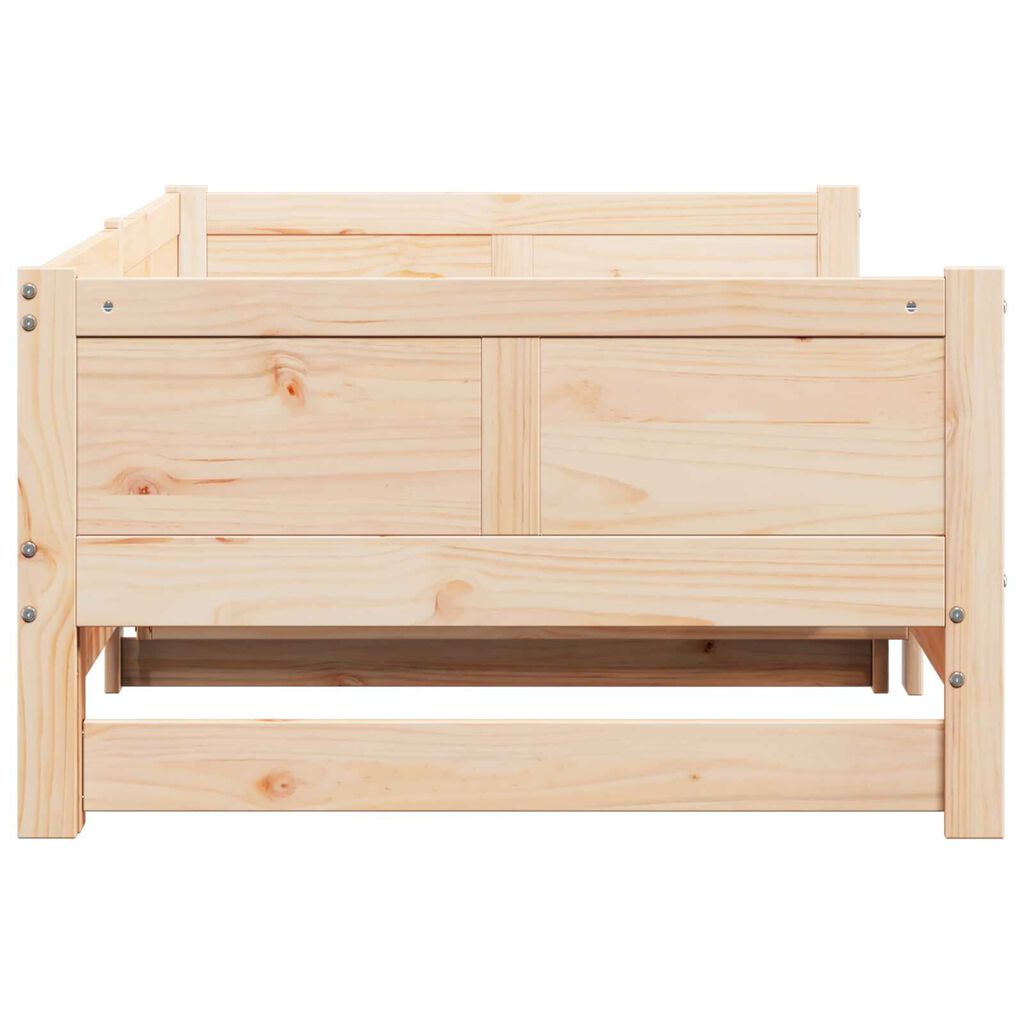 vidaXL Pull-out Κρεβάτι Ημέρας 90x200 εκ Μασίφ Ξύλο Πεύκο