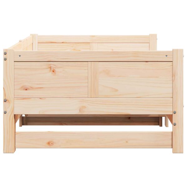 vidaXL Pull-out Κρεβάτι Ημέρας 90x200 εκ Μασίφ Ξύλο Πεύκο