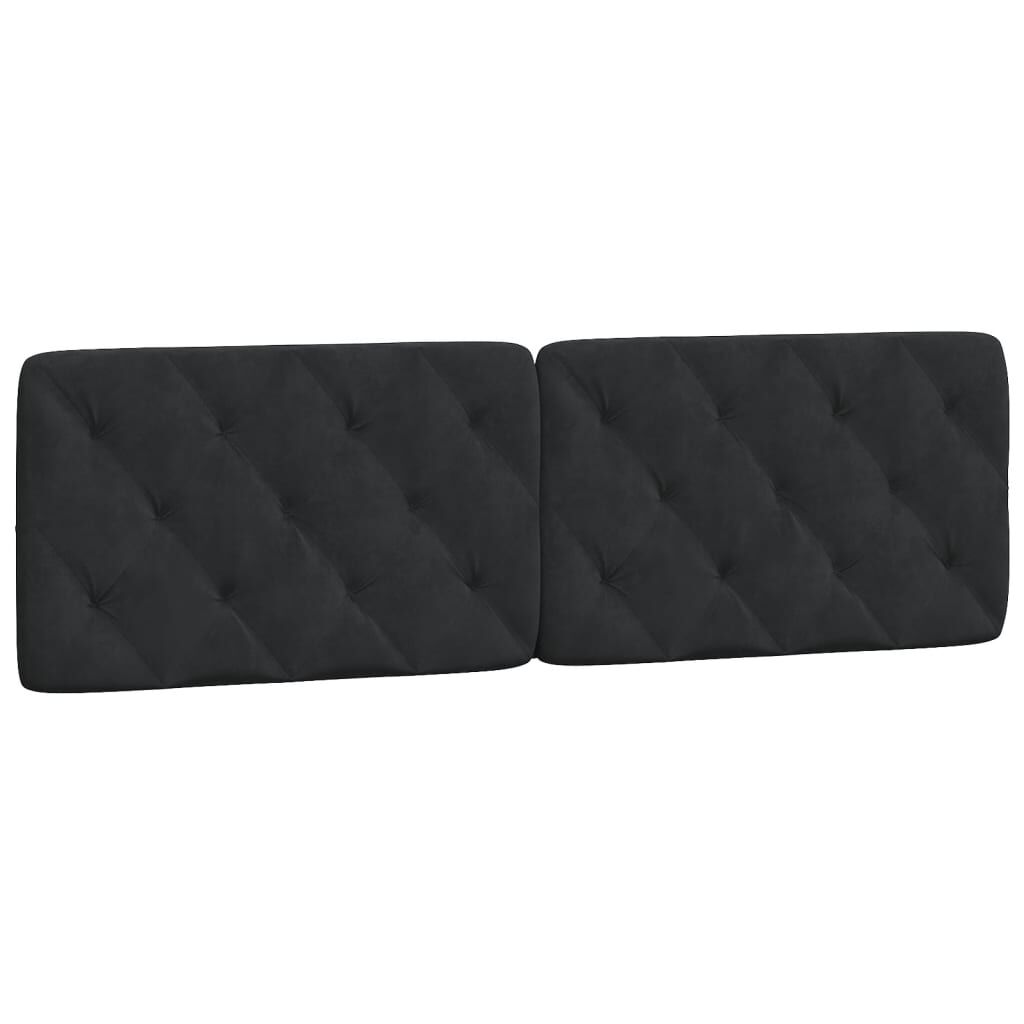 vidaXL Κρεβάτι με Στρώμα Μαύρο 160x200 εκ. Βελούδινο