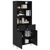 vidaXL Highboard Μαύρη Οξυά 69,5 x 34 x 180 εκ. Επεξεργασμένο ξύλο