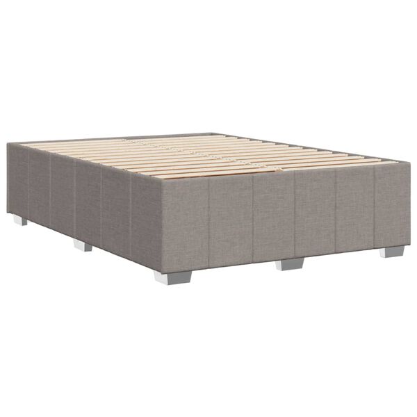vidaXL Σκελετός Κρεβατιού Χωρίς Στρώμα Taupe 140x190 εκ. Υφασμάτινο