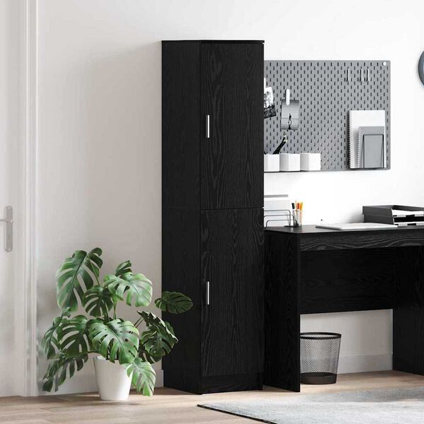 vidaXL Ψηλό Ντουλάπι Μαύρη δρυς 35 x 39 x 168 εκ Επεξεργασμένο ξύλο
