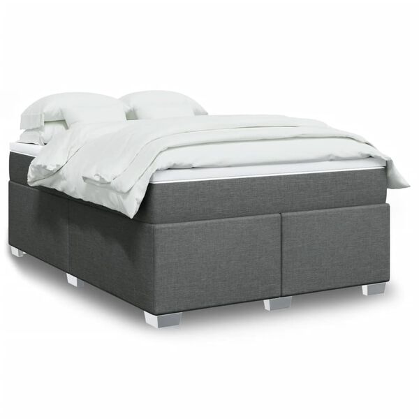 vidaXL &Kappa;&rho;&epsilon;&beta;ά&tau;&iota; Boxspring &mu;&epsilon; &Sigma;&tau;&rho;ώ&mu;&alpha; &Sigma;&kappa;&omicron;ύ&rho;&omicron; &Gamma;&kappa;&rho;&iota; 140x190 &epsilon;&kappa;. &Upsilon;&phi;&alpha;&sigma;&mu;ά&tau;&iota;&nu;&omicron;