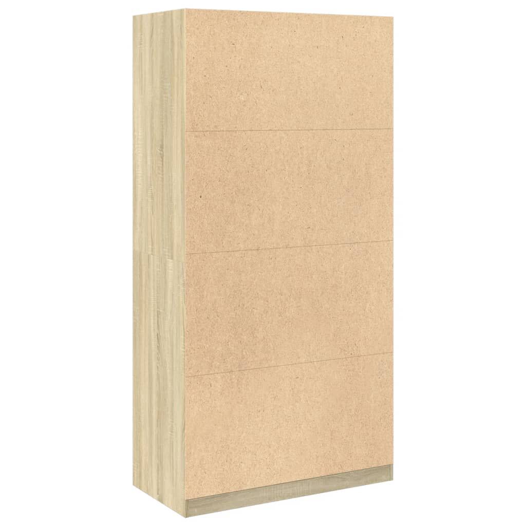 vidaXL Ντουλάπα Χρώμα Sonoma Δρυς 100x50x200εκ. από Επεξεργασμένο Ξύλο