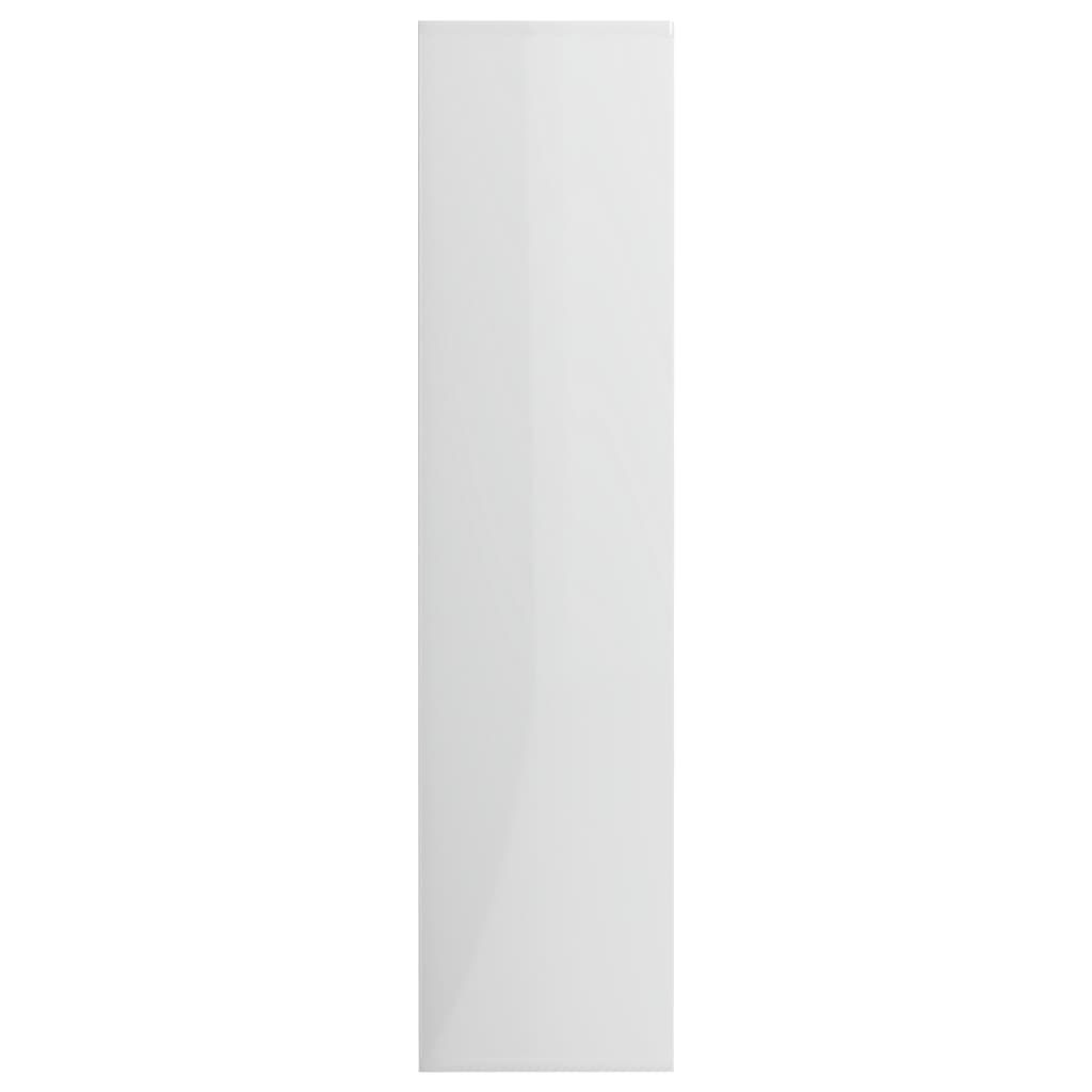 vidaXL Βιβλιοθήκη Γυαλιστερό Λευκό 50 x 25 x 106 εκ. από Επεξ. Ξύλο