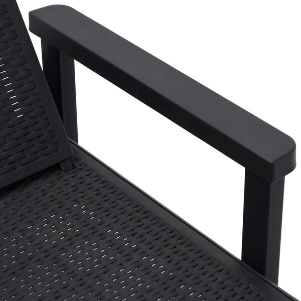 vidaXL Ξαπλώστρα Ρυθμιζόμενη σε 4 Ύψη 155,5x57x28 εκ. Πολυπροπυλένιο