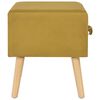 vidaXL Κομοδίνο Μουσταρδί 40 x 35 x 40 εκ. Βελούδινο
