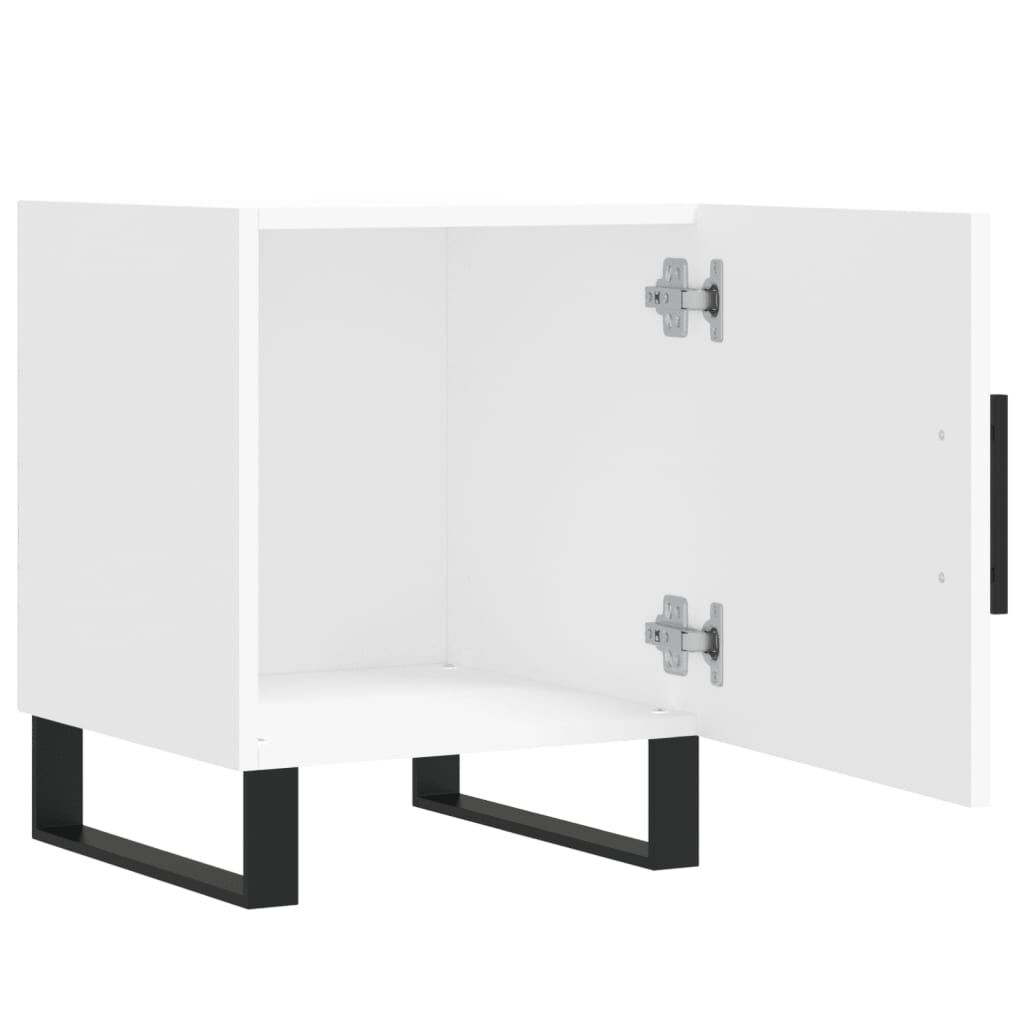 vidaXL Κομοδίνα 2 τεμ. Λευκά 40 x 40 x 50 εκ. από Επεξεργασμένο Ξύλο
