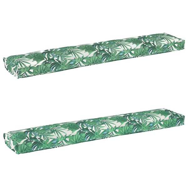vidaXL Σετ Μαξιλαριών Πάγου 2 pcs Μοτίβο φύλλων 200 x 40 x 8 εκ.