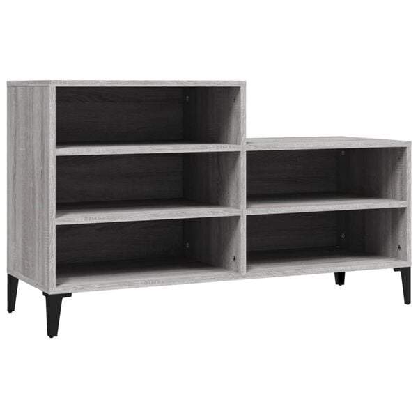 vidaXL Παπουτσοθήκη Γκρι Sonoma 102x36x60 εκ. από Επεξεργασμένο Ξύλο