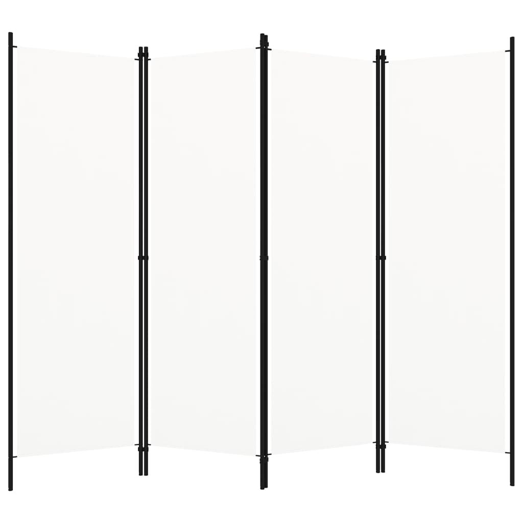 vidaXL Διαχωριστικό Δωματίου με 4 Πάνελ Λευκό 200 x 180 εκ.