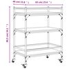 vidaXL Τρόλεϊ Κουζίνας Καπνιστή Δρυς 65x40x86,5 εκ. Επεξεργασμένο Ξύλο