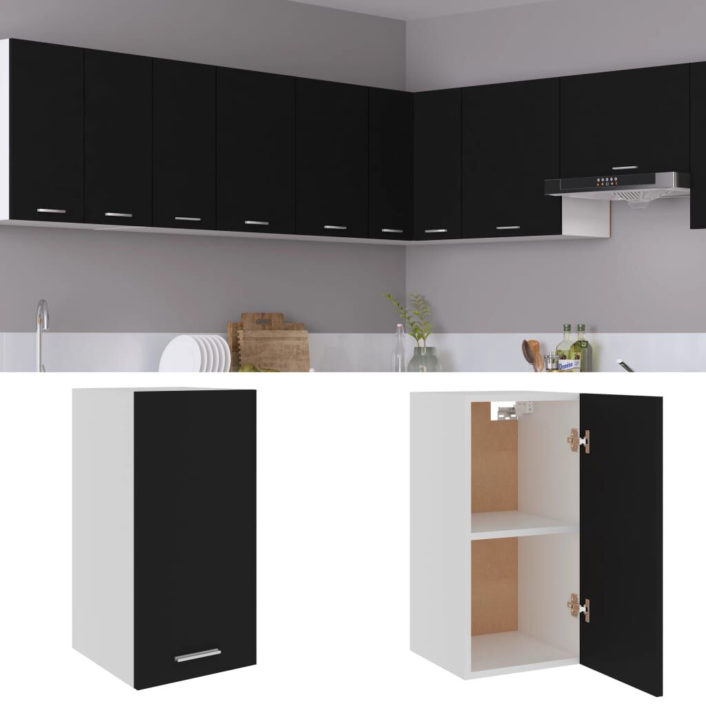 vidaXL Ντουλάπι Κρεμαστό Lyon Μαύρο 29,5 x 31 x 60 εκ. από Επεξ. Ξύλο