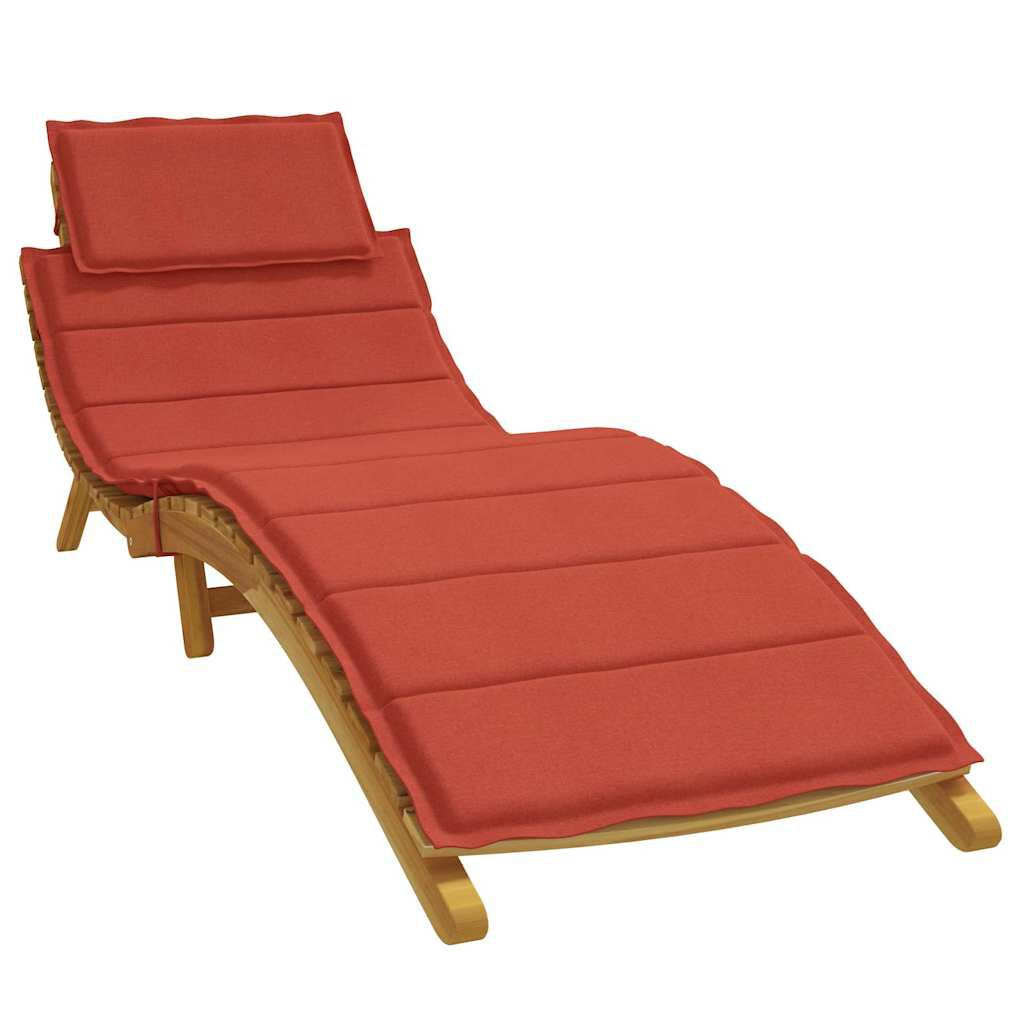 vidaXL Μαξιλάρι Ξαπλώστρας Κόκκινο 186x58x4 εκ. Ύφασμα