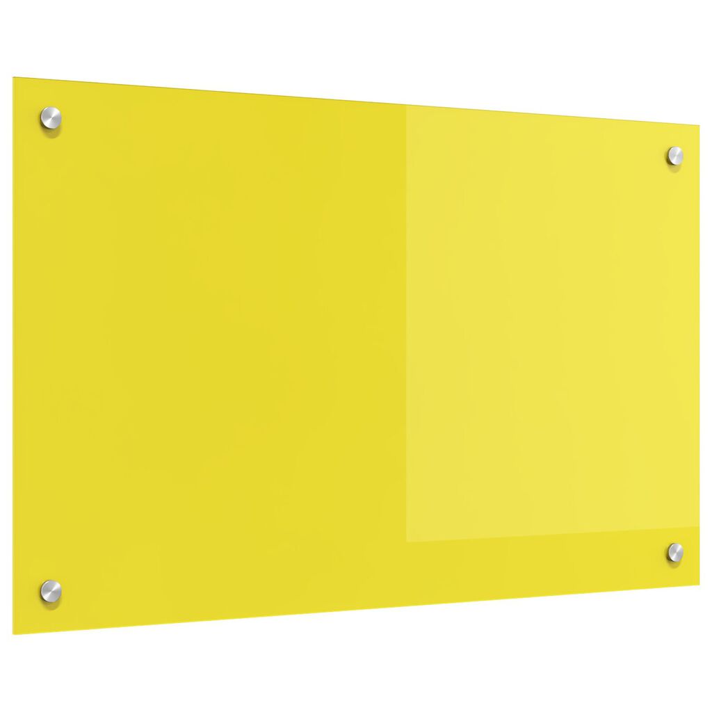 vidaXL Πίσω Τοίχος Κουζίνας Κίτρινος 80x50x0,6 εκ Σκληρωμένο Γυαλί
