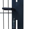 vidaXL Πόρτα Περίφραξης (Μονή) Γκρι Ανθρακί 106 x 210 εκ.