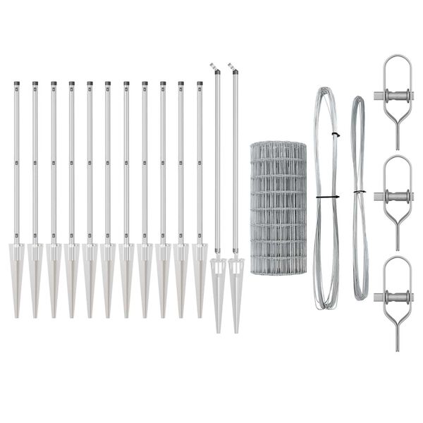 vidaXL &Tau;&epsilon;&nu;&tau;ώ&tau;&omicron; &mu;&epsilon; &sigma;&tau;ή&rho;&iota;&gamma;&mu;&alpha; &Alpha;&sigma;&eta;&mu;ί 1 x 10 m &Alpha;&tau;&sigma;ά&lambda;&iota;