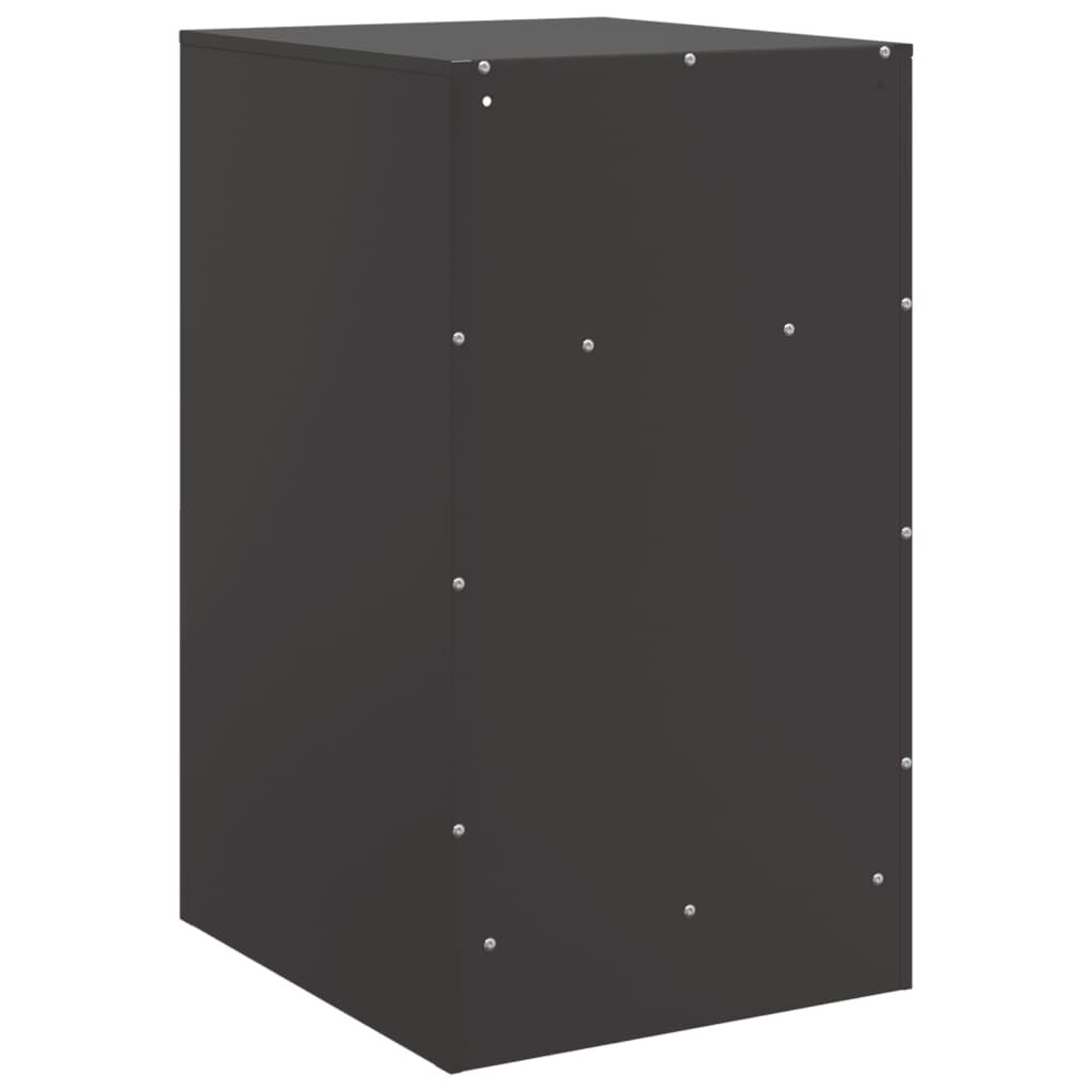 vidaXL Κομοδίνο Μαύρο 34,5x39x62 εκ. από Χάλυβα