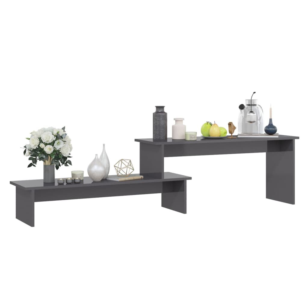 vidaXL Έπιπλο Τηλεόρασης Γυαλιστερό Γκρι 180 x 30 x 43 εκ. Επεξ. Ξύλο