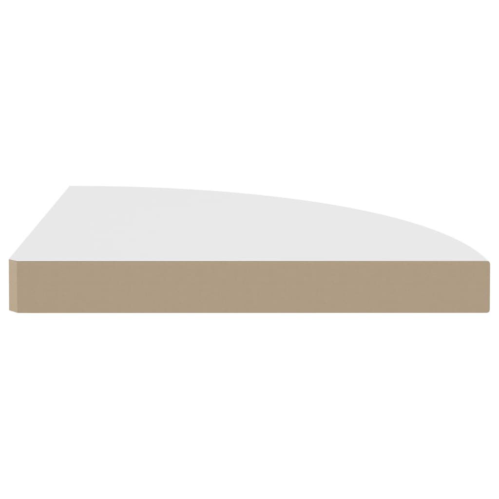 vidaXL Ράφια Τοίχου Γωνιακά 2 τεμ. Άσπρα 35x35x3,8 εκ. MDF