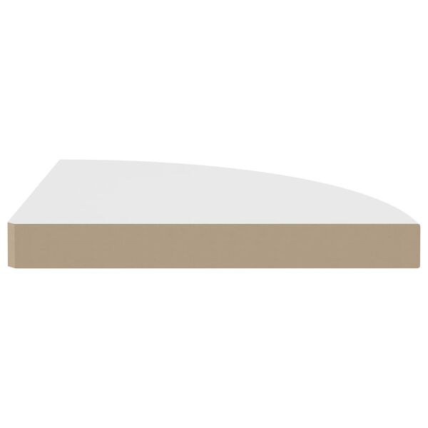 vidaXL Ράφια Τοίχου Γωνιακά 2 τεμ. Άσπρα 35x35x3,8 εκ. MDF
