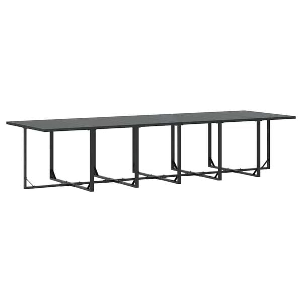 vidaXL Σέτ φαγητού για κήπο 13 pcs Μαύρο Ατσάλι