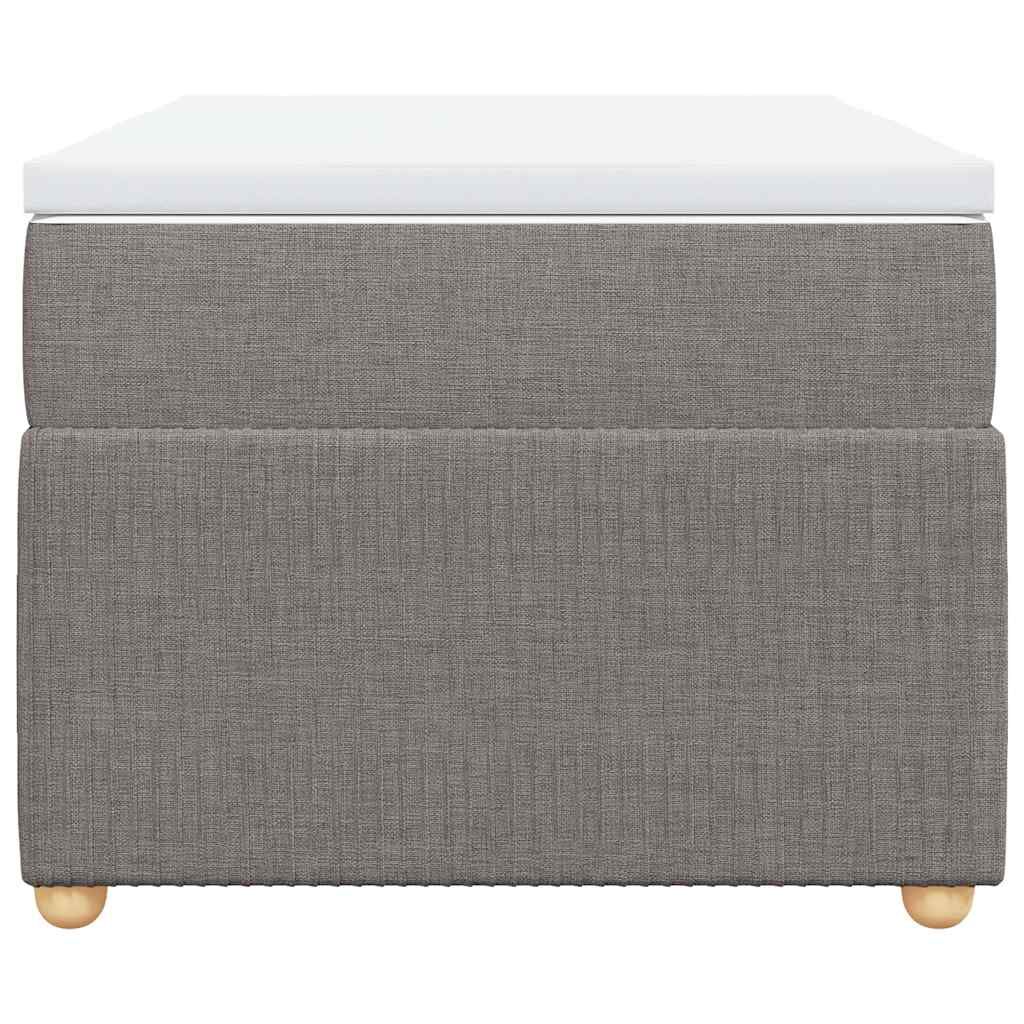 vidaXL Κρεβάτι Boxspring με Στρώμα Taupe 80x200 εκ. Υφασμάτινο
