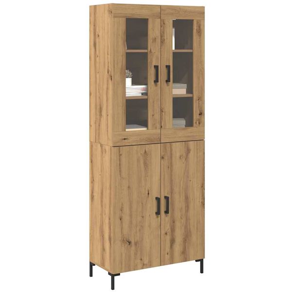 vidaXL Highboard Επιτοίχιο 2 pcs artisan δρυς 69,5 x 34 x 180 εκ.