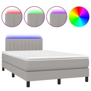 vidaXL &Kappa;&rho;&epsilon;&beta;ά&tau;&iota; Boxspring &mu;&epsilon; &Sigma;&tau;&rho;ώ&mu;&alpha; & LED &Alpha;&nu;.&Gamma;&kappa;&rho;&iota; 120x200 &epsilon;&kappa; &Upsilon;&phi;&alpha;&sigma;&mu;ά&tau;&iota;&nu;&omicron;