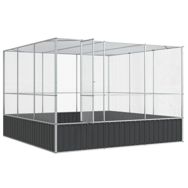 vidaXL Κλουβί Ασημένιο 311x307x212 εκ. Ατσάλινο