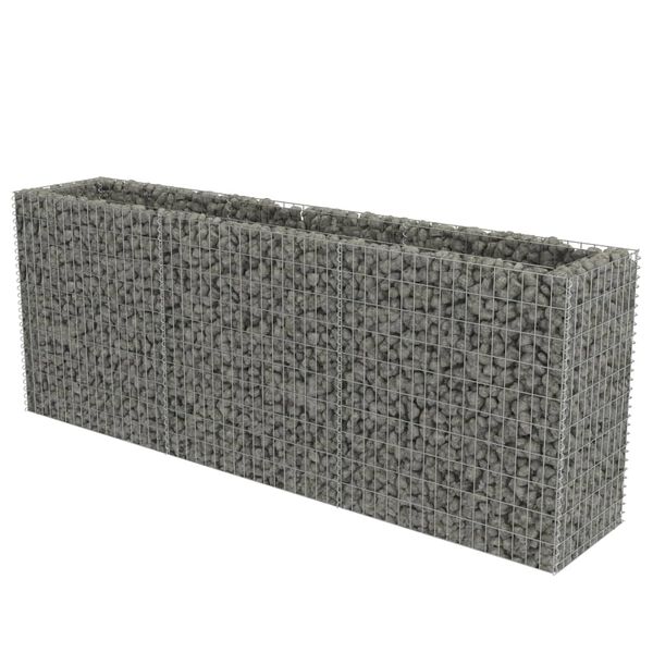 vidaXL Συρματοκιβώτιο-Γλάστρα Υπερυψωμένη 270x50x100 εκ. Γαλβ. Χάλυβας