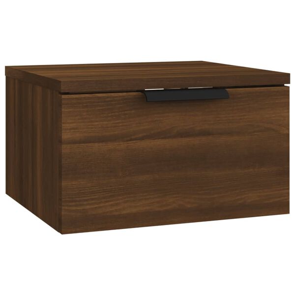 vidaXL Κομοδίνα Επιτοίχιο Καφέ Δρυς 34 x 30 x 20 εκ.
