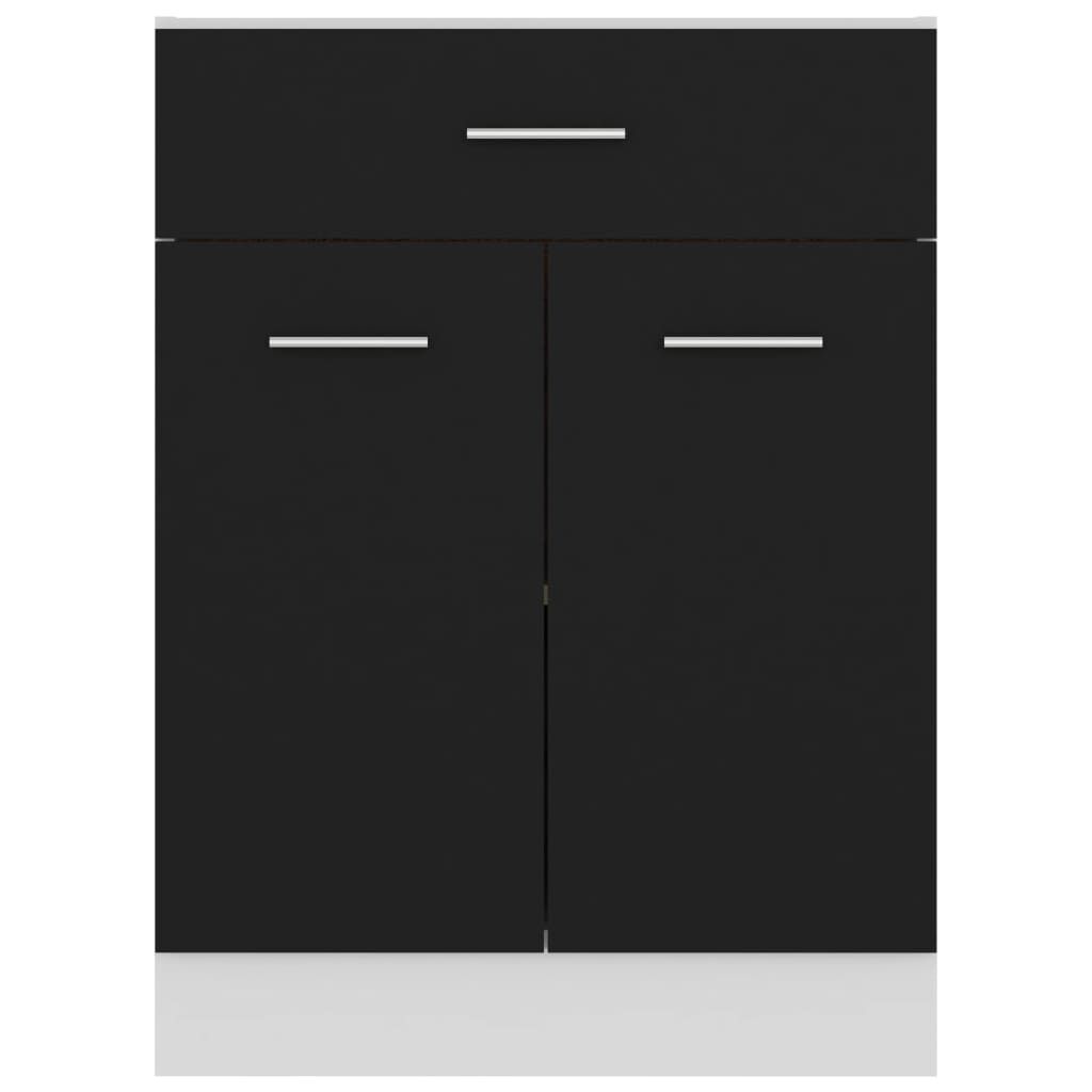 vidaXL Ντουλάπι με Συρτάρι Lyon Μαύρο 60x46x81,5 εκ. Επεξ. Ξύλο