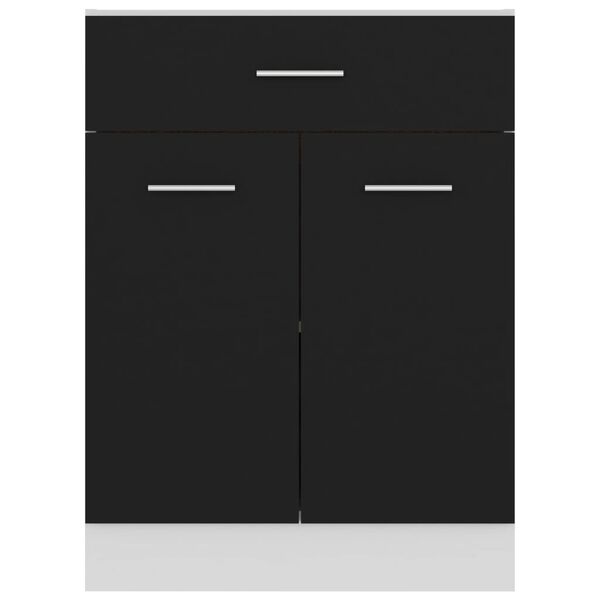vidaXL Ντουλάπι με Συρτάρι Lyon Μαύρο 60x46x81,5 εκ. Επεξ. Ξύλο