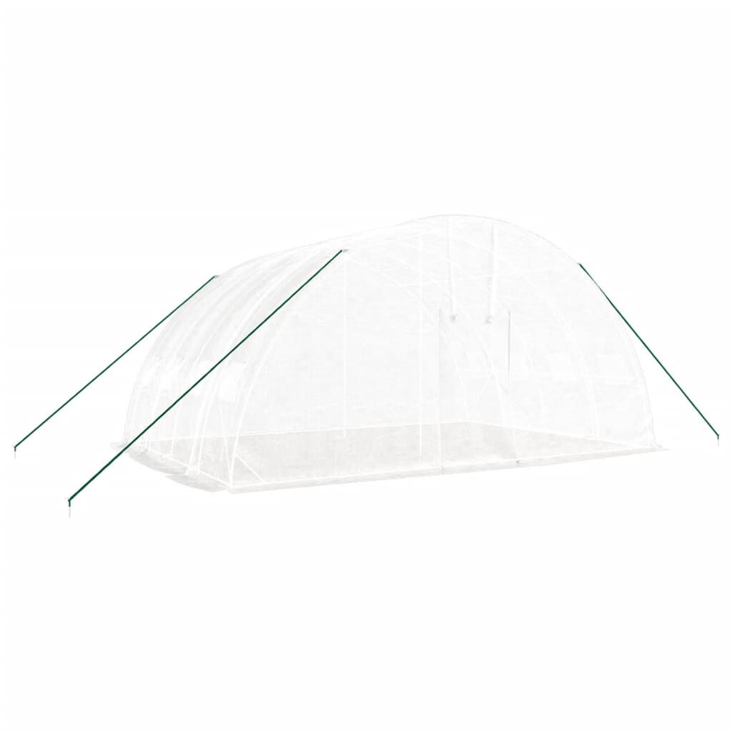 vidaXL Θερμοκήπιο με Ατσάλινο Πλαίσιο Λευκό 24 μ² 6 x 4 x 2,85 μ.