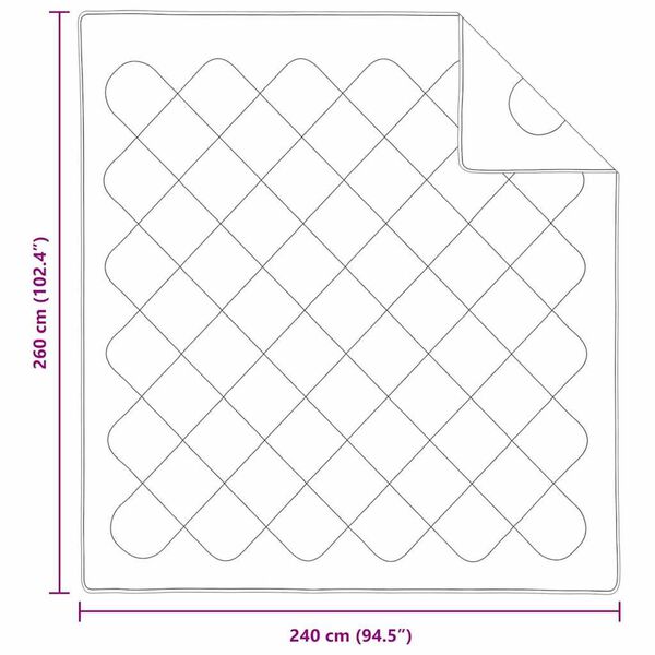 Παπλωμα με Μαξιλάρια Argyle 3 pcs Λευκό 240 x 260 εκ. Μικροΐνες
