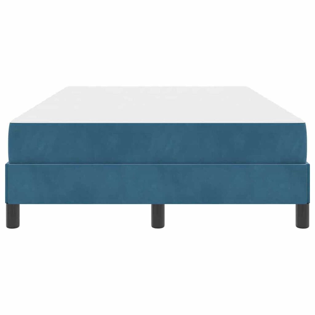 vidaXL Κρεβάτι box spring με στρώμα Σκούρο Μπλε 120 x 190 cm Βελούδο