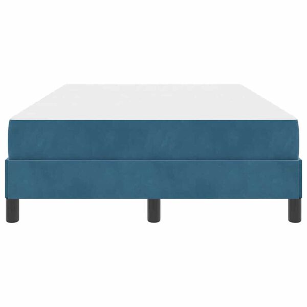 vidaXL Κρεβάτι box spring με στρώμα Σκούρο Μπλε 120 x 190 cm Βελούδο