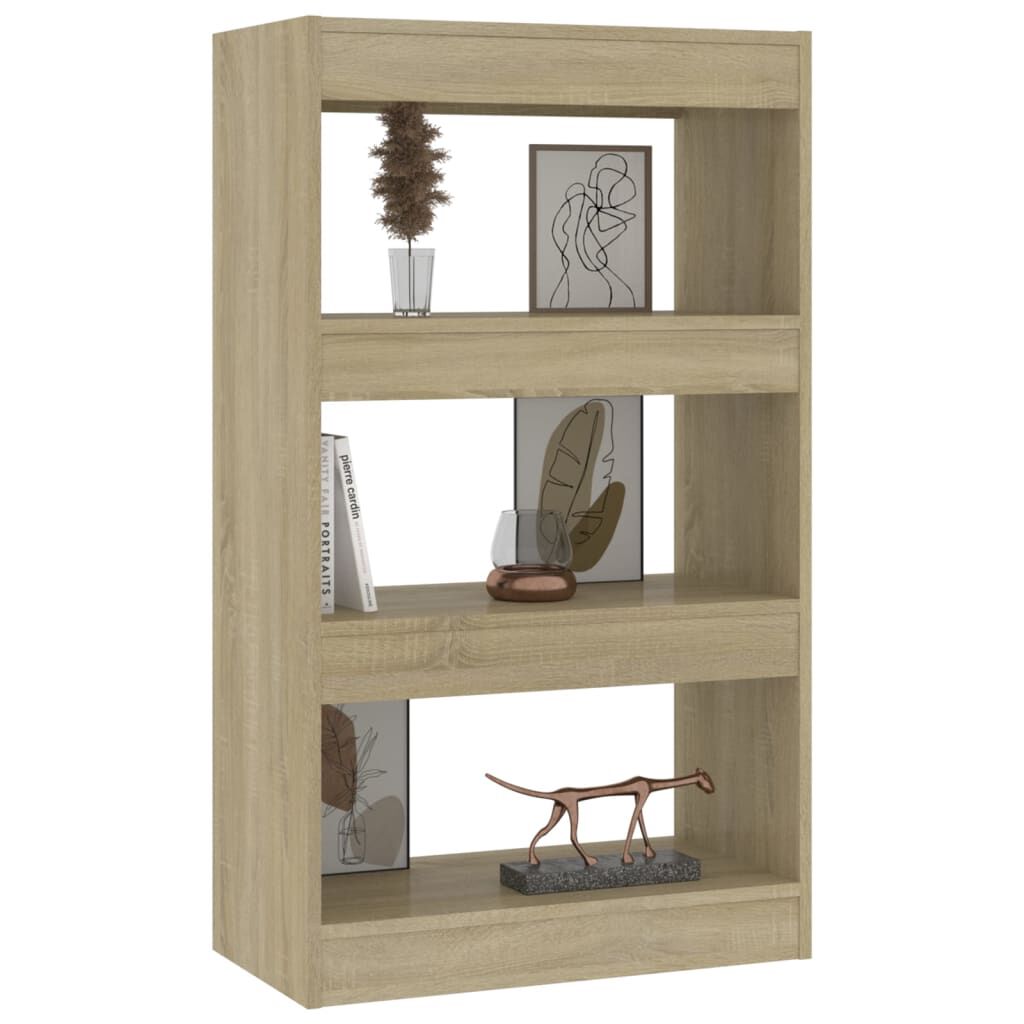 vidaXL Βιβλιοθήκη/Διαχωρισ. Χώρου Sonoma Δρυς 60x24x186εκ. Επεξ. Ξύλο