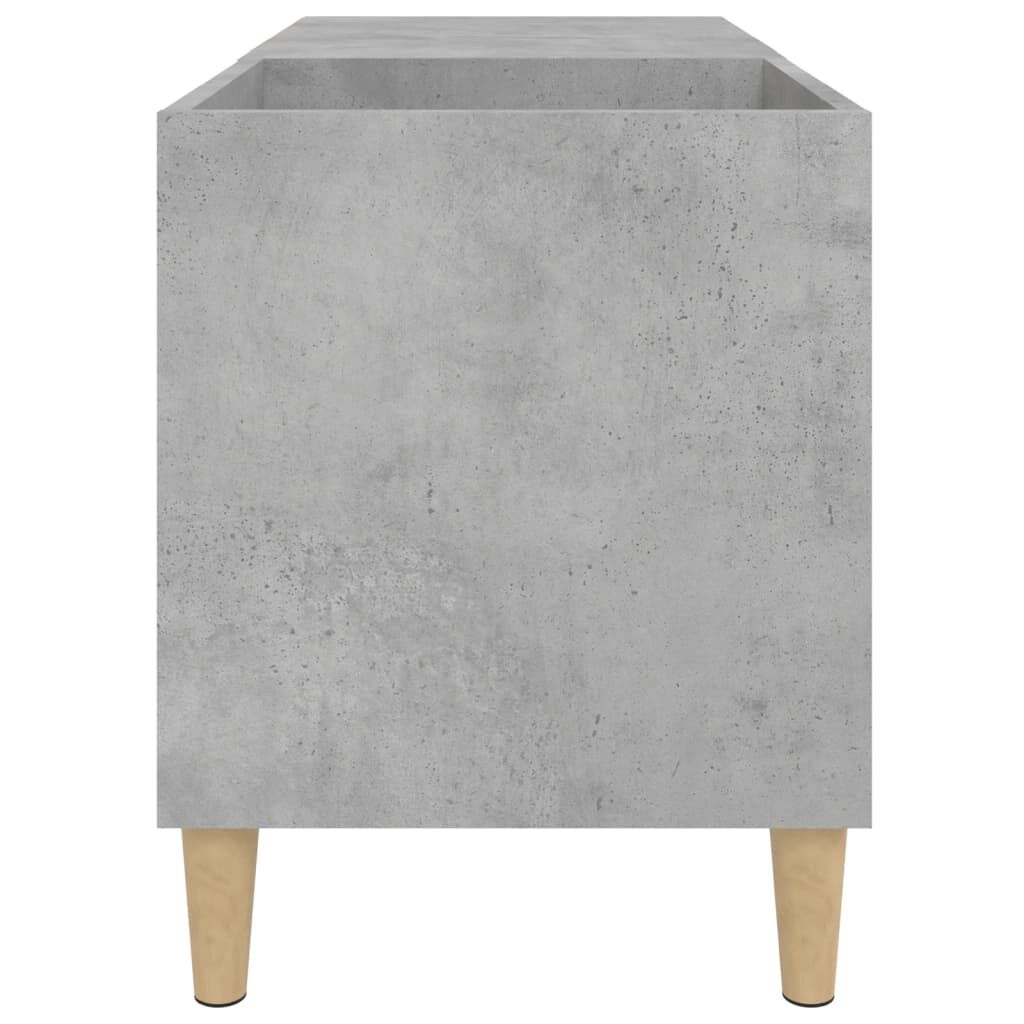vidaXL Δισκοθήκη Γκρι Σκυροδέματος 84,5x38x48 εκ. Επεξεργασμένο Ξύλο