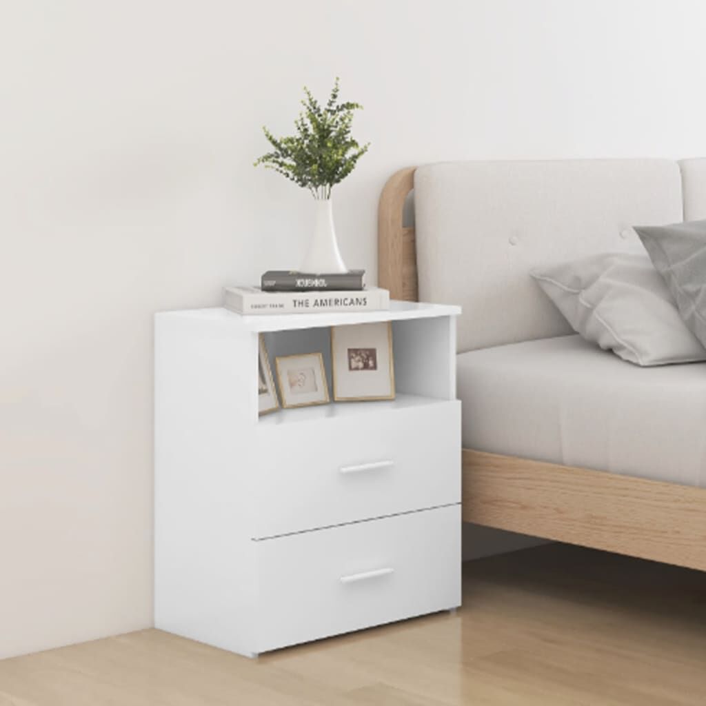vidaXL Κομοδίνο Λευκό 50 x 32 x 60 εκ.