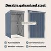 vidaXL Αποθήκη Κήπου Επιτοίχια Γκρι 118x100x178 εκ. Γαλβ. Χάλυβας