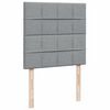 vidaXL Κρεβάτι Boxspring με Στρώμα Ανοιχτό Γκρι 100x200 εκ. Υφασμάτινο