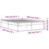 vidaXL Πλαίσιο Κρεβατιού Γκρι Sonoma 135x190 εκ. Επεξ. Ξύλο & Μέταλλο
