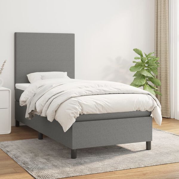 vidaXL &Kappa;&rho;&epsilon;&beta;ά&tau;&iota; Boxspring &mu;&epsilon; &Sigma;&tau;&rho;ώ&mu;&alpha; &Sigma;&kappa;&omicron;ύ&rho;&omicron; &Gamma;&kappa;&rho;&iota; 100x200 &epsilon;&kappa;. &Upsilon;&phi;&alpha;&sigma;&mu;ά&tau;&iota;&nu;&omicron;