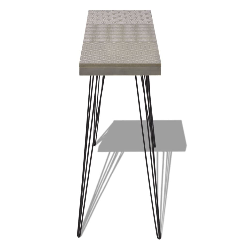 vidaXL Κονσόλα Τραπέζι Γκρι 90 x 30 x 71,5 εκ.