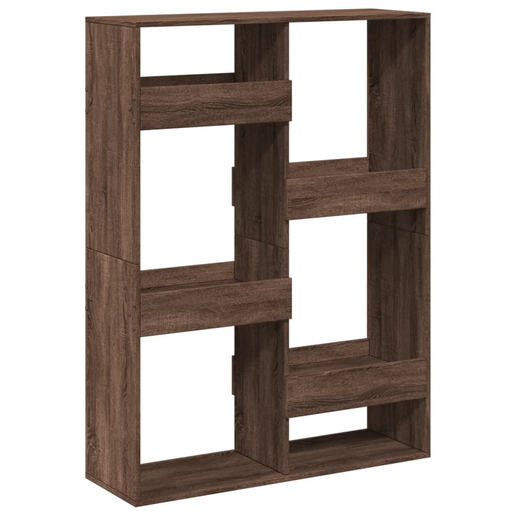 vidaXL Βιβλιοθήκη Καφέ Δρυς 100x33x135 εκ. από Επεξεργασμένο Ξύλο